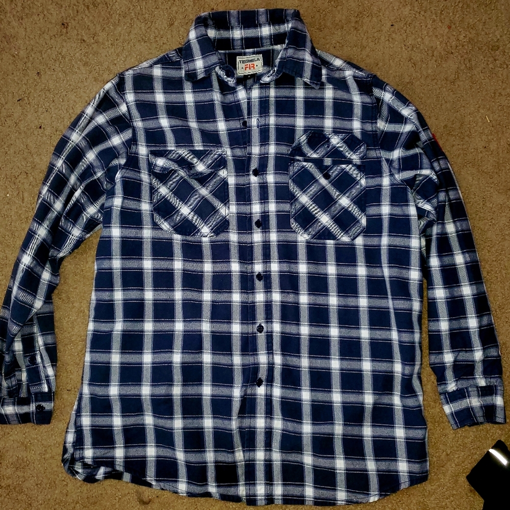 Fire Resistant Long Sleeve button up Shirt.